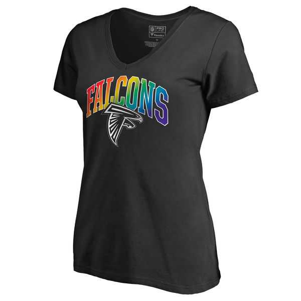 Women's Atlanta Falcons NFL Pro Line by Fanatics Branded Black Plus Sizes Pride T-Shirt,We sell and wholesale Women's Atlanta Falcons NFL Pro Line by Fanatics Branded Black Plus Sizes Pride T-Shirt on line form chian!